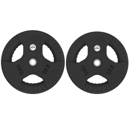 10 Kg Rubberized Disc - Hole 28 mm - Set - AMAZON