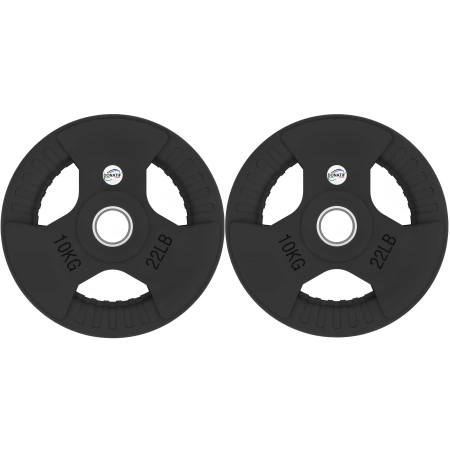 Disque caoutchouté de 10 kg - Trou 50 mm - Ensemble - AMAZON