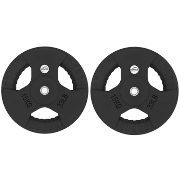 Disco de goma de 15 kg - Agujero de 28 mm - Set - AMAZON