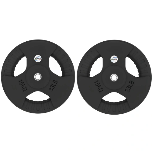 15 Kg Rubberized Disc - Hole 28 mm - Set - AMAZON