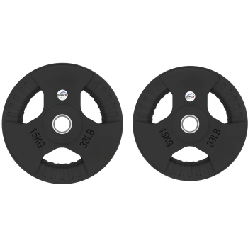 Disque caoutchouté de 15 kg - Trou de 50 mm - Ensemble - AMAZON