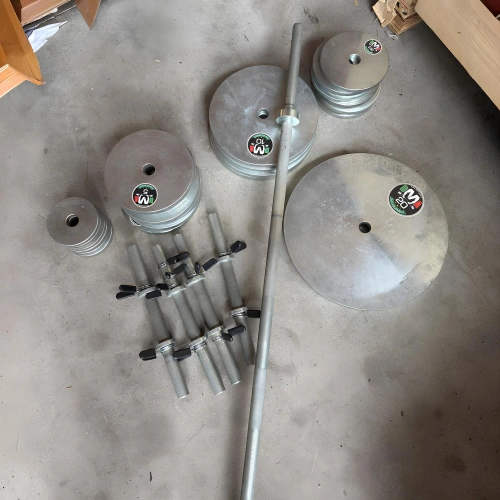 Kit Bilanciere, Manubri e 135 Kg di Dischi | Seconda Mano - Visuale Completa