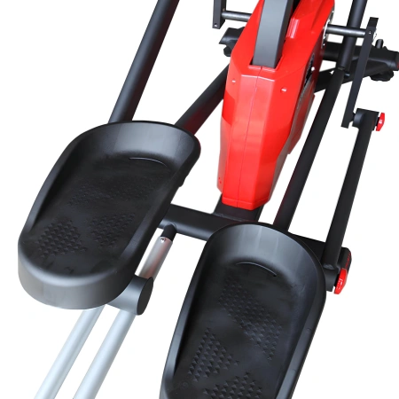 Elliptique magnétique rouge avec moniteur - ET40 | Professionnel - Pédales