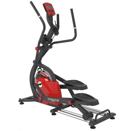 Red Magnetic Elliptical Trainer with Monitor - ET40 | Professional - Diagonal Perspective to the Left