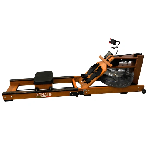 White Wax Wood Water Rowing Machine VG15 | Professional - Left Side View