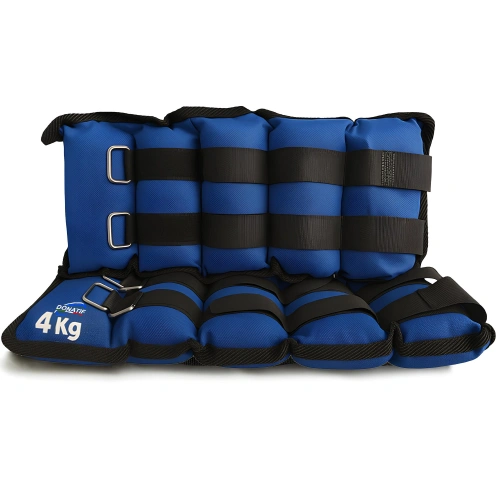 Un par de tobilleras - Protectores de muñeca 4 kg | Velcro Weights - Vista completa