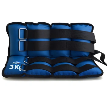 Pair of Anklets - 3 Kg Wrist Guards | Weights with Velcro - Front View