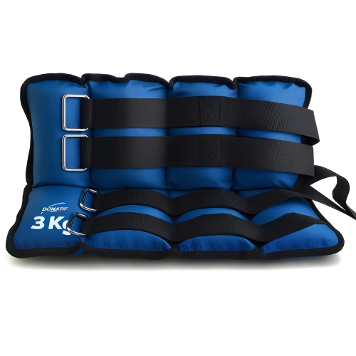 Par de tobilleras - 3 kg de muñequeras | Pesas con Velcro - Vista frontal