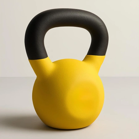 Pesa rusa recubierta de neopreno de 8 kg - Ejercicios funcionales - Vista lateral cercana del producto