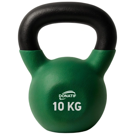 10 kg neopren beschichtete Kettlebell – Funktionale Übungen – Vollständige Produktansicht