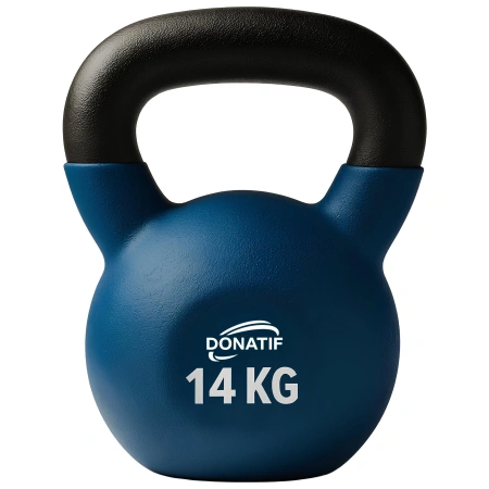 Kettlebell enrobé de néoprène de 14 kg - Exercices fonctionnels - Vue complète du produit