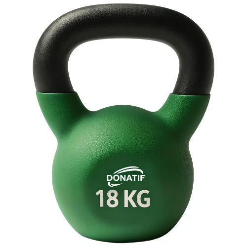 Kettlebell enrobé de néoprène de 18 kg - Exercices fonctionnels - Vue complète du produit