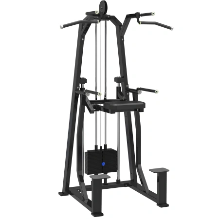 Dip - Menton assisté - FMT | Sac de poids réglable | Gymnase | Professionnel - Vue droite