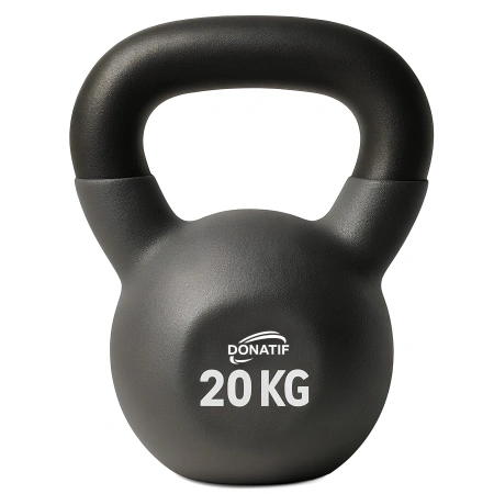 Kettlebell enrobé de néoprène de 20 kg - Exercices fonctionnels - Vue complète du produit