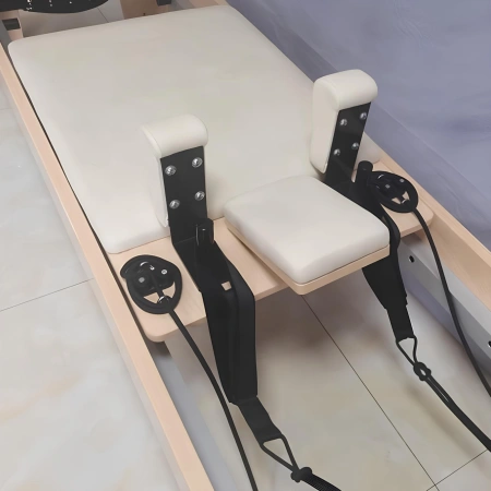 Beech Wood Pilates Reformer - PM17 | Professional - Close-up view