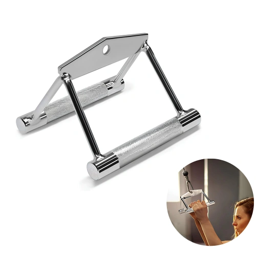 Narrow Bar for Steel Lat Machine and Pulley - Gym - Usage Visual