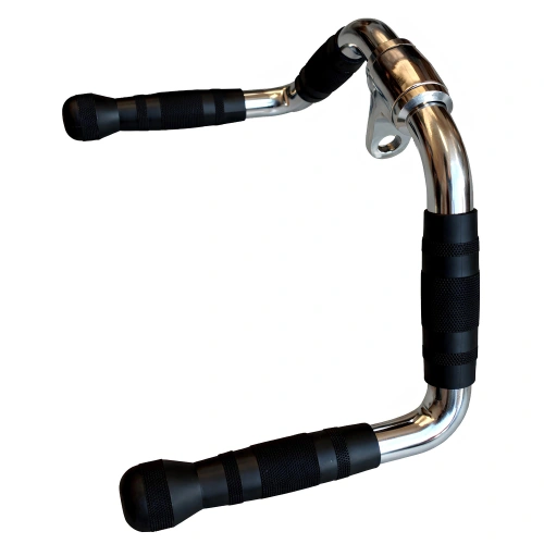 Curved Pulley Bar - Handle for Guided Cable Machines - Full View