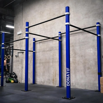 Calisthenics Rig with Double Cage - D100 | Multi-Station Gym - Full View of Equipment 2