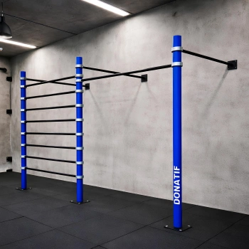 Calisthenics Structure with Backrest - D100 Pro | Adjustable | Gym - Full view of equipment 2