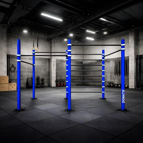 Double Cage Calisthenics Rack with Backrest C18 - D100 - Use