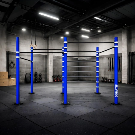 Double Cage Calisthenics Rack with Backrest C18 - D100 - Use