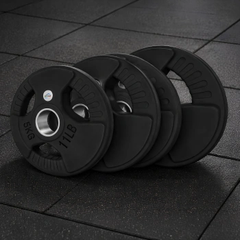 Rubber Disc Set with Handles - 500 Kg | Professional - Front View 2