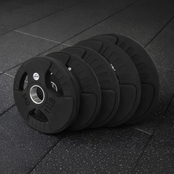 Rubber Disc Set with Handles - 1000 Kg | Professional - Front View 2