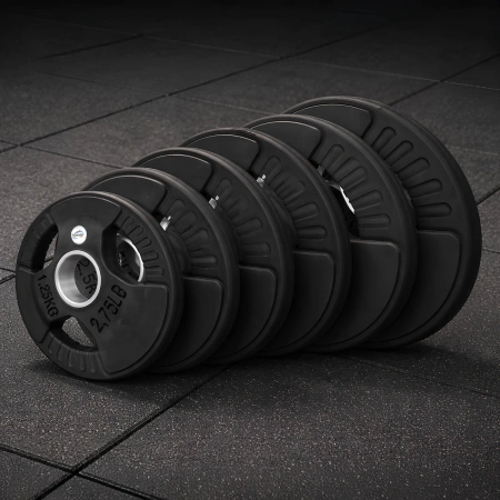 Ensemble de disques en caoutchouc avec poignées - 2000 kg | Professionnel - Utilisation