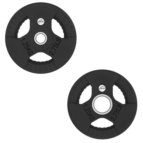 Gummischeiben-Set mit Griffen – 250 kg | Profi – 1,25 kg