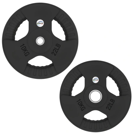 Gummischeiben-Set mit Griffen – 500 kg | Profi – 10 kg