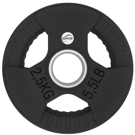 Ensemble d’haltères olympiques avec 70 kg de disques caoutchoutés - 2,5 kg