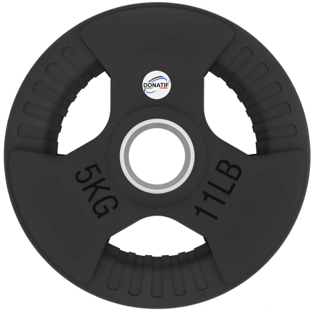 Ensemble de barre olympique avec 70 kg de disques caoutchoutés - 5 kg