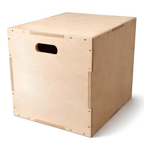 Boîte de saut en bois Plyo - 75x60x50 cm | Entraînement à la salle de sport - Vue complète