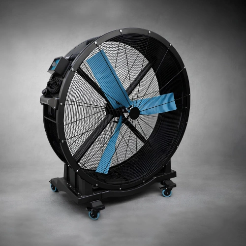 Ventilador eléctrico industrial de velocidad variable - Vista de fondo