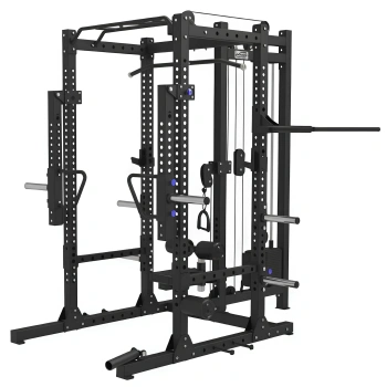 Multifunction Rack - Powerlifting | Weight stack included - full view