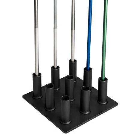 Soporte de barra vertical - diámetro 28 mm | Profesional - Vista con barras insertadas