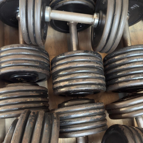 Kit di Manubri da Palestra in Ferro - Usati | Tot 708 Kg - Visuale dall'Alto