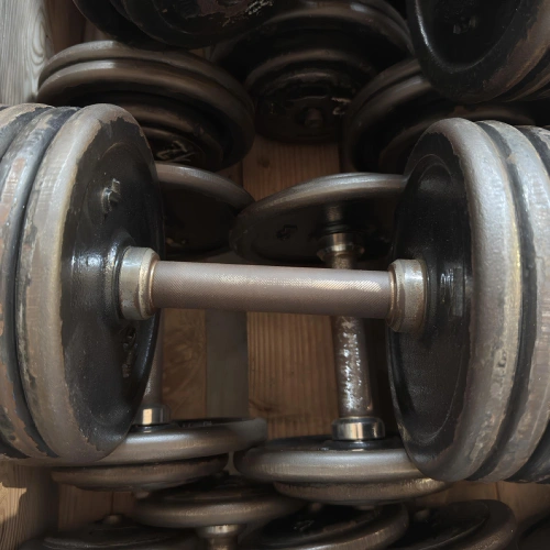 Iron Gym Hantel-Set – Gebraucht | Tot 708 kg – Griff