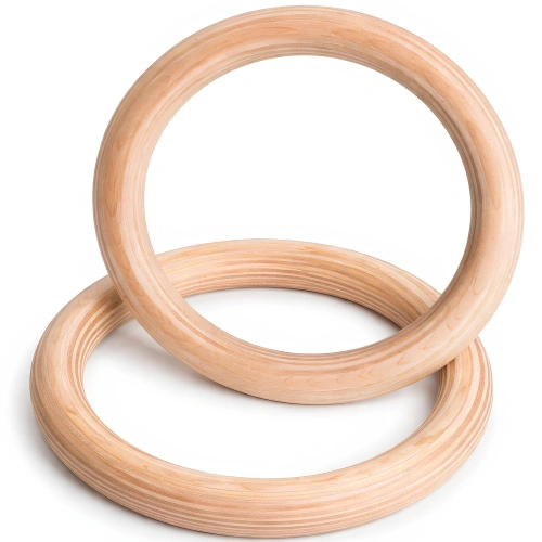 Anillos de gimnasia de madera - Ajustables | Profesional - Vista frontal