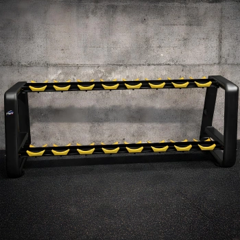 Rastrelliera Porta Manubri a 2 Ripiani - 8 Coppie 2