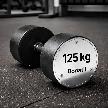 Gummierte Sechskanthantel 125 kg - Profi