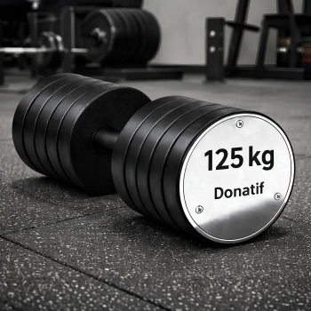 Rubberized Hex Dumbbell 125 Kg - Professional 2