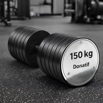 Haltère hexagonal caoutchouté 150 kg - Professionnel 2