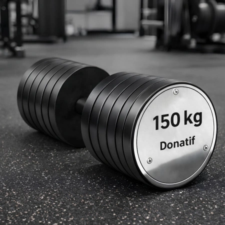 Manillar hexagonal de goma 150 kg - Profesional - Vista superior