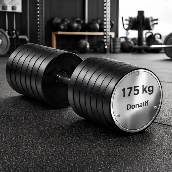 Haltère hexagonal caoutchouté 175 kg - Professionnel 2