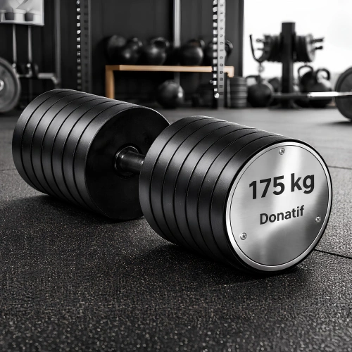 Manubrio Esagonale Gommato da 175 Kg - Professionale - Visuale Utilizzo