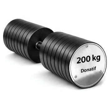 Gummierte sechseckige Hantel 200 kg - Professional