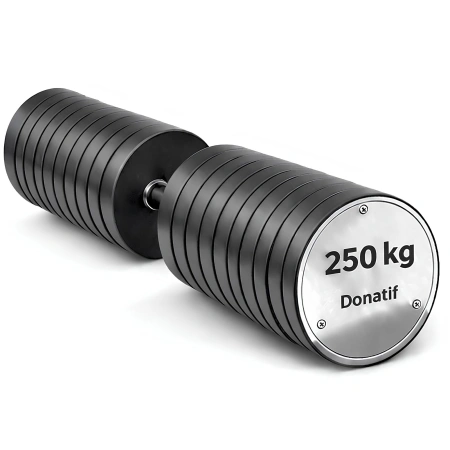 Mancuerna hexagonal engomada 250 kg - Profesional