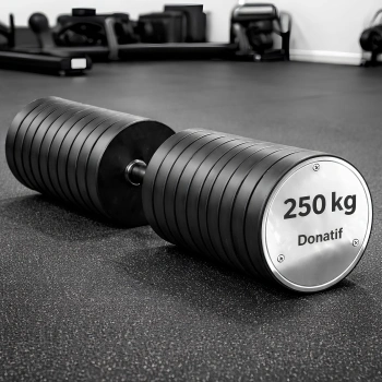 Mancuerna hexagonal engomada 250 kg - Profesional 2