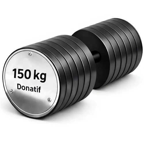 Manubrio Esagonale Gommato da 150 Kg -...